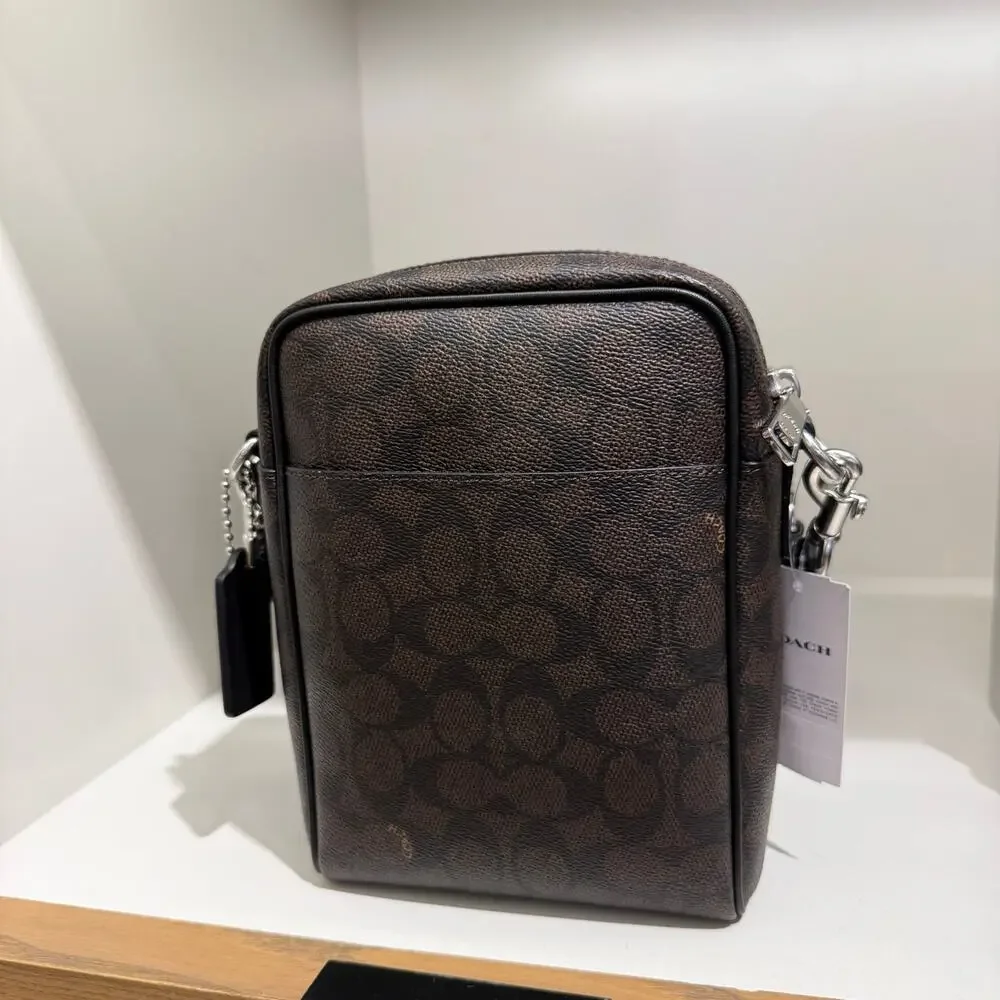 NEW‼️Coach Tristan Crossbody Bag 14 In Signature Canvas With Patches  CFR93